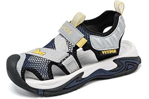 JMFCHI Kinder Sandalen Jungen Geschlossene Sommerschuhe Sports Outdoorsandalen Mädchen Trekkingsandalen Wandern Strand Schuhe