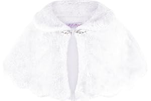 RageIT Girls Faux Fur Shoulder Bridesmaid Cape Tippet Bolero Wrap Shrug