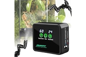Bacxzomx Brumisateur Terrarium Automatique, Humidificateur Terrarium Automatique avec Minuterie et Arroseur de Brouillard Réglables 360°, Système de Pulvérisation pour Reptiles Plantes Amphibiens