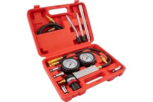 Cylinderläckagetestare bilkit, kompressionstestare set, tryckförlust läckastestare, läckagekontroll, dubbelmanometer, cylinde