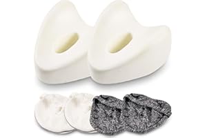 HIBISAWS 6PCS kniekissen kit, Coussin genoux nuit, 2 x Memory-Schaum-Kissen mit 4 Kissenbezügen, ideal für Bein-, Rücken- und Knieschmerzen