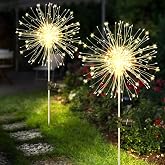 Kimuwote 2 adet solar priz, bah&ccedil;e lambası, 150 LED, dış mekan i&ccedil;in, 8 mod, g&uuml;neş enerjili lambalar, hava koşullarına dayanıkl