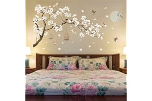 FangYuan Stickers Muraux 187 * 128 Cm Grand Taille Arbre Stickers Muraux Fleur Home Decor Papiers Peints pour Le Salon Chambre Bricolage Vinyle Chambres Décoration