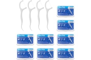 DEVANTIA Nici dentystyczne z uchwytem – 400 szt patyczków dentystycznych wykałaczki do czyszczenia przestrzeni międzyzębowych | mocna nić dentystyczna na co dzień i w podróży