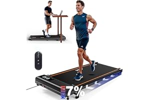 VOWVIT Tapis de course à domicile, sentier de marche, tapis de course avec écran LED, tapis de course 2 en 1, bureau avec télécommande, moteur 2,25 CV, vitesse 1-6 km/h, garantie de 2 ans