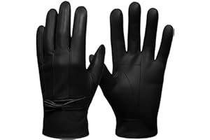 SixSigma Sports Ladies Winter Driving Leather Gloves Women - Quick Dry Soft Fleece Lined Thermal Gloves Womens Perfect For Driving Glove's - Ideal Gifts For Women