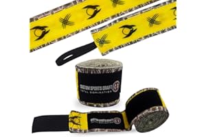 CUSTOM SPORTS CRAFT Boxing Wraps Premium Hand Wraps Boxing Wrist Protection MMA Gloves Training with Hand Wraps Inner Gloves Airy Boxing Gloves Men, Boxing Gloves Elasticated Thumb Loop Martial Arts Bandages 4.5m