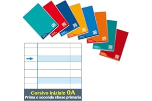 HBITT Aurora Store.it 6 maxi quaderni one color didattico per disgrafia A4 rigo A 1-2 elementare