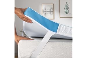 ‎BEDSTORY BedStory Gel Topper 200x200cm,10cm Höhe Gelschaum Matratzentopper, H3&H4 Matratzentopper aus Kaltschaumkern,Mattress Topper für Bett Boxspringbett Schlafsofa Wohnwagen, Öko-TEX® Zertifiziert