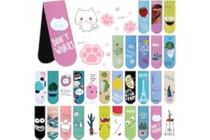 LRXYFYW Magnet Magnetische Lesezeichen,30 Stücke Kinder Seiten Markierungen,Magnetic Markings,Lesezeichen-Clips,Magnet Lesezeichen Kinder,Magnetische Seiten Markierungen,Magnetische Lesezeichen Bunt