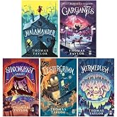 مجموعة كتب سلسلة Malamander 5 / Malamander - Gargantis - Shadowghast - Festergrimm - هدية حامل الهاتف mermedusa