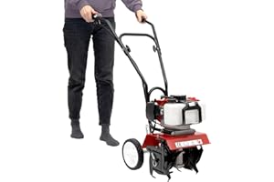 DSYOGX Mini motoazada de gasolina de 2 tiempos, 52 CC, escarificador, fresadora de jardín, azada de jardín, cultivador eléctrico