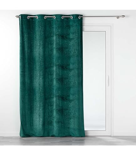 Lot De 4 Rideaux Occultants à Œillets - 140 X 240 Cm - Velours Relief Camel | Leroy Merlin