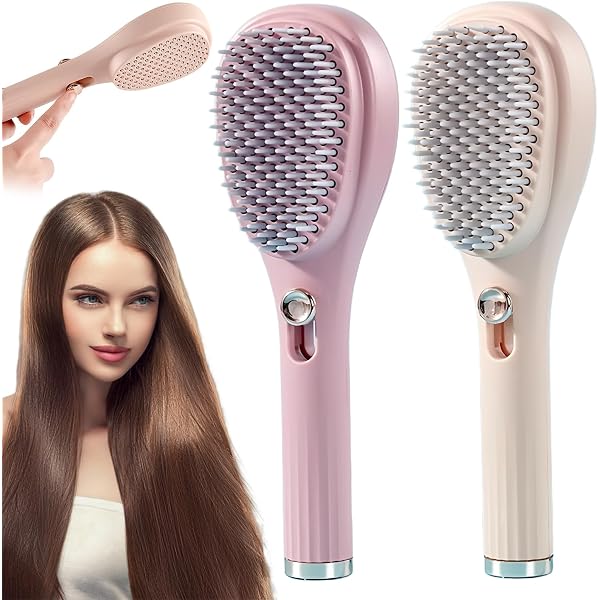 Selbstreinigende Haarbürste, Einziehbar, Mit Massagezähnen, Für Alle Haartypen