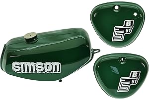 OST2RAD Tank Set mit Seitendeckel S51 S70 Billardgrün, versiegelt, mit Aufkleber Simson