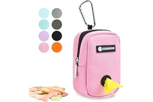 COOWONE Dog Treat Pouch Hands Free dog walking bag with Metal Carabiner, 900D Oxford Cloth Dog Poop Bag Holder for Pet Puppy Training Travel or Outdoor camping