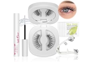PRO LASHBEAUTY PRO Pestañas Magnéticas Suaves Con Aplicador Fijador de Pestañas Reutilizables Aspecto Natural Sin Necesidad de Pegamento Pestañas Postizas Resistentes al Agua Fáciles de Usar(1Par,Frisky)