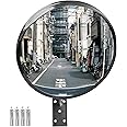 40cm Safety Mirror - Adjustable Convex Traffic Mirror for Blind Spots, Acrylic Convex Security Mirror Wide Angle View Mirrorfor Warehouse,Courtyard,Office,Parking Garage and Traffic Safety