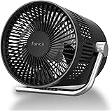 Fancii Ventilatore USB Ricaricabile Ultra Silenziosa, Mini Ventilatore da Tavolo Portatile con La Tecnologia Cyclone-Blade, 1