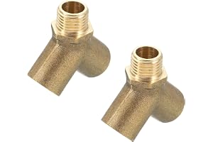 QUARKZMAN Mässing T-koppling, 1/4 tum x 1/4 tum x 1/4 tum NPT 3-vägs Adapter Anslutning Y-kontakt Gas Transportadapter, 2 st