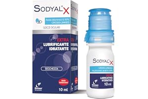 Sodyal X - Extra lubrificante ed idratante. Gocce oculari con Acido ialuronico cross-linkato, senza conservanti - 10 ml