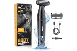 Kibiy, rasoio elettrico da uomo, con pellicola di rasatura ipoallergenica, IPX7, impermeabile, con pettini di guida, rasoio professionale per la cura di tutto il corpo, tipo C