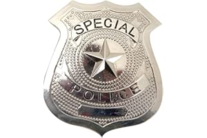 My Other Me - Placa de policía, 7 x 6 cm, color plata (Viving Costumes MOM02518)
