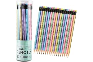 Set med 30 HB-pennor för barn, greppbeständiga grafitpennor med radergummi för hem, skola, kontor, skrivning, skissering, rit