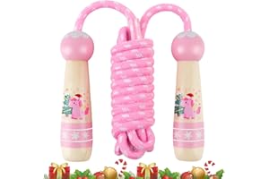 Kalolary Natale Corda per Saltare Bambini, 8.5ft / 2.6m Regolatore di Lunghezza Bambini saltano la corda Jumping Rope per Fitness, Boxe, Perdere Peso, Sport