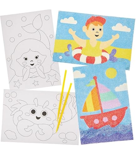 Kit per Segnalibri in Legno Ricamati a Punto Croce per Bambini da