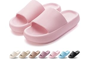 HEOAARG Claquettes Femme Chaussons Hommes Pantoufles de Nuage Léger Pantoufles de Douche Souplesse Sliders Soft Tongs Sandales pour Maison,Jardin,Plage,Piscine