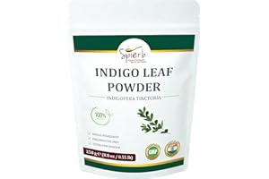 Spierb Indigo Powder for Hair (250 g) | 100 % Pure Indigofera tinctoria Powder | Natural Indigo Hair Dye for Deep Blue → Jet Black Shades | Plant‑Based Alternative to Chemical Black Hair Dye