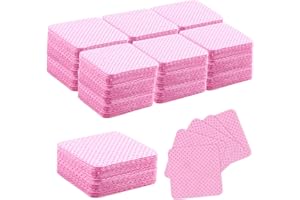 OKALABANDEE 1000 Pezzi Pad Senza Pelucchi per unghie, Unghie Rimozione Pulizia Pads per Rimuovere Smalto e Gel per unghie fai da te e saloni (Rosa)
