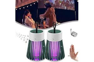 HOIDOKLY MozzGuard 2025 Lot de 2 lampes anti-moustiques imperméables pour extérieur avec batterie portable Vert