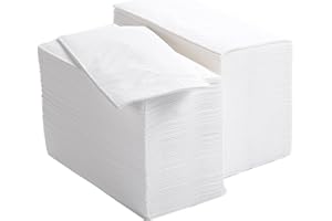 MORGIANA 200 PCS White Paper Napkins, 2 Ply Disposable White Hand Towels, Guest Towels for Bathroom, Wedding, Party