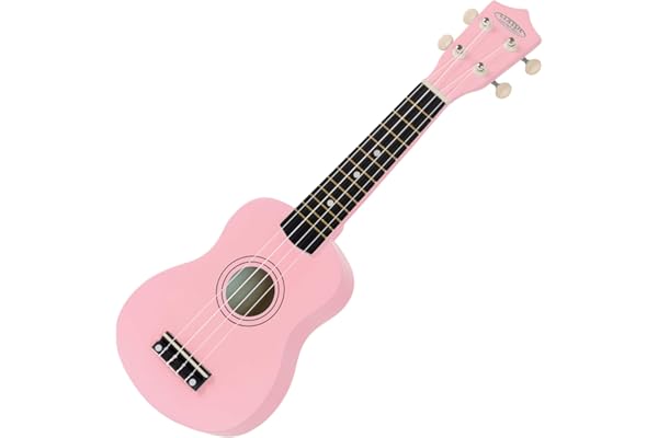 Classic Cantabile US-50 PK Ukulélé sopran - Ukulélé avec 12 frettes - mécaniques de guitare fluides - cordes en nylon blanches - rose