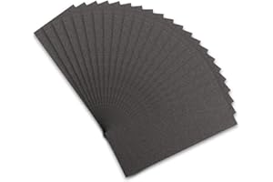 STEBRUAM Carta Abrasiva 21 Pezzi Kit, Carta Vetrata per Legno in Grane 320 Grinta, Sandpaper Carta Vetro Impermeabile Levigatura a Secco e Umido