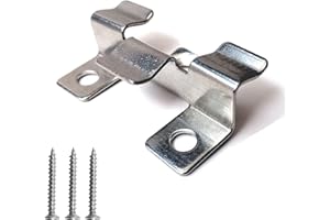YUNLEX 50 pièces de clips WPC en acier inoxydable, clips de terrasse pour fixation de lames WPC avec vis incluses (plage de serrage de 8 mm)