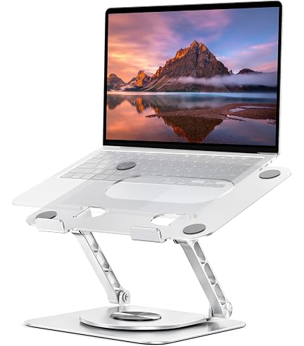 MCHOSE Acryl Laptop Ständer Drehbar – 360° Schwenkbar, Faltbar, Für Laptops Bis 16 Zoll, Transparent
