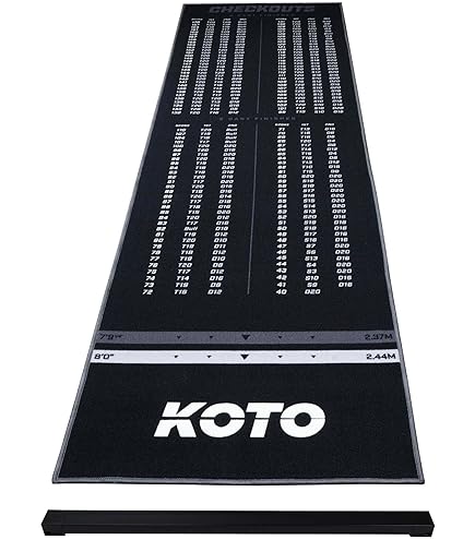 Tappeto Per Freccette KOTO - Gomma, 285x80cm, Con Linee Di Lancio, Protezione Pavimento - Foto 9