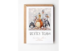 ‎PURESIZE PURESIZE 12er Set Team Karten im Polaroid Design, Kollegen Karten, Geschenk Mitarbeiter, Kollegin, Dankeschön, Weihnachten, kleine Aufmerksamkeit zum Abschied