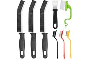 Redamancy Brosse de Nettoyage des Interstices, 8 Pcs Brosses de Nettoyage Multifonctionnelle, Brosse Nettoyage pour Cuisinière, Grattoirs, pour Cuisine, Salle de Bain, Rainure Fenetre