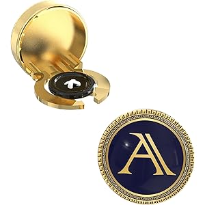 18K Yellow Gold Colour Plated Snap on Button Cover Cufflinks for Men - Stylish Accessories for Casual & Formal Shirts - Ideal Wedding, Birthday, & Anniversary Gift