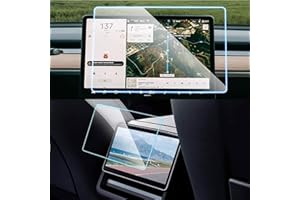 Ywooon Screen Protector for Tesla Model 3 Highland 2024 2025 Front and Rear Screen Anti-Glare Matte Tempered Glass