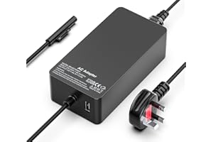 SHEFOR Surface Pro Charger, 65W Microsoft Surface Pro Charger for Microsoft Surface Pro 11/10/9/8/7/6/5/4/3/X, Surface Go 4/3/2/1, Surface Laptop 1/2/3/4/5/6/7, Surface Book 3/2/1, Power Supply AC Adapter