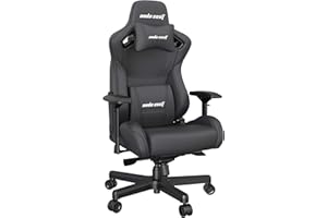 Anda Seat Kaiser 2 Gaming Chair for Adults - XL Reclining Video Game Chairs, PVC Leather Ergonomic Gaming Chair, Heavy Duty Neck & Back Lumbar Support - Luxury Black Computer Chairs for Home & Work