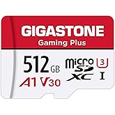 Gigastone 512GB Micro SD Card with SD Adapter + Mini-case, Gaming Plus, Nintendo-Switch Compatible, High Speed 100MB/s, 4K Vi