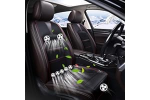 EnweKapu Klima Sitzauflage, Sitzauflage Kühlung, Belüftete Sitzauflage mit 8 Fans, Großes Luftvolumen, Leiser Betrieb, Einstellbare Temperatur, für Sommer Fahren, Kühlung,Schwarz,24v