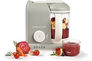 Beaba Babycook 4 in 1 Steam Cooker & Blender and Dishwasher Safe, 4.5 Cups, Cloud