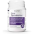 CURA Nutrition - Sporebiotics (30 Capsules) | Bacillus Spore Probiotic Supplements with Carotenoid Antioxidants, Spore Probiotics, Gut Health Supplement, Vegan, Vegetarian, Paleo & Keto Friendly